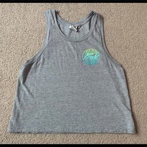 Victoria’s Secret PINK Grey Cropped Tank Top